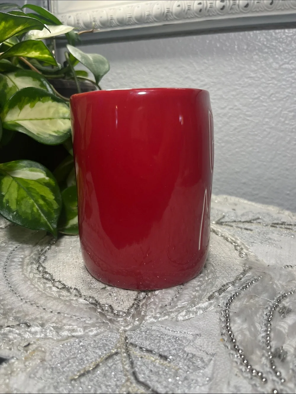 Rae Dunn GIRL MOM Red Ceramic Coffee Mug Artisan Collection by Magenta